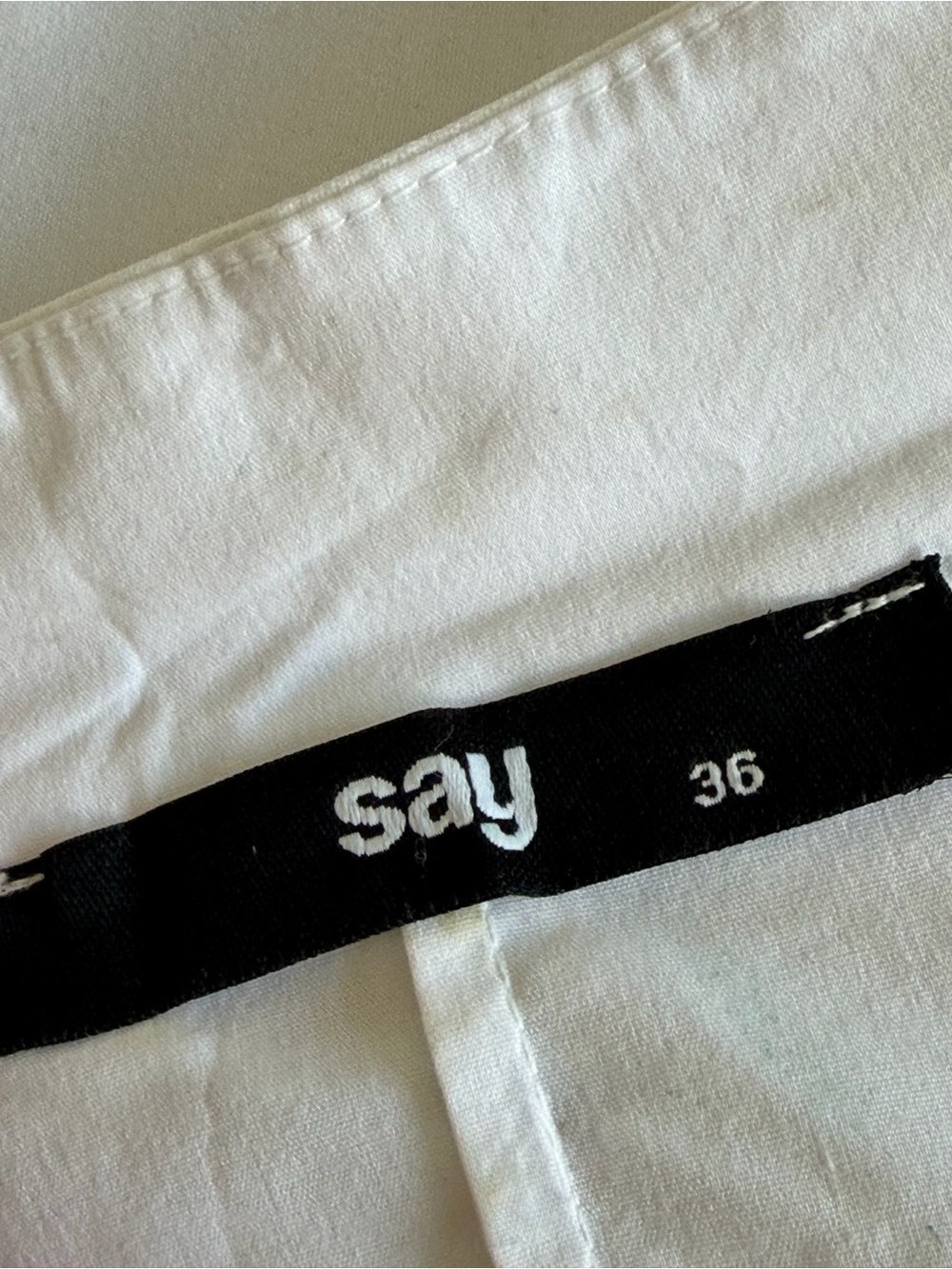 Oversized White Shirt Dress with Bold Black Lettering - Picture 6 of 6